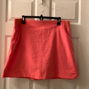 32 Degree Skort with Pockets and Hidden Shorts L Coral Salmon Beach Leisure NWOT